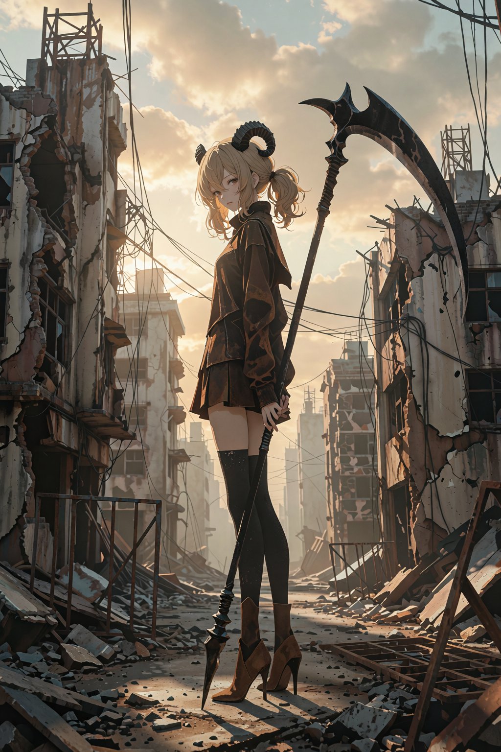 日系厚涂插画,  末世废土风格,  二次元少女原画 by RAY3780 on Tensor.Art
