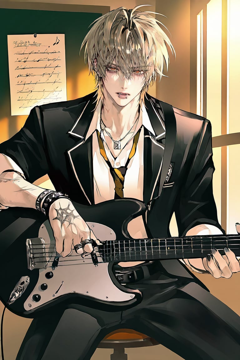Solo,  ((Man)),  ((extremely handsome Japanese high school boy)) by Bunnies on Tensor.Art