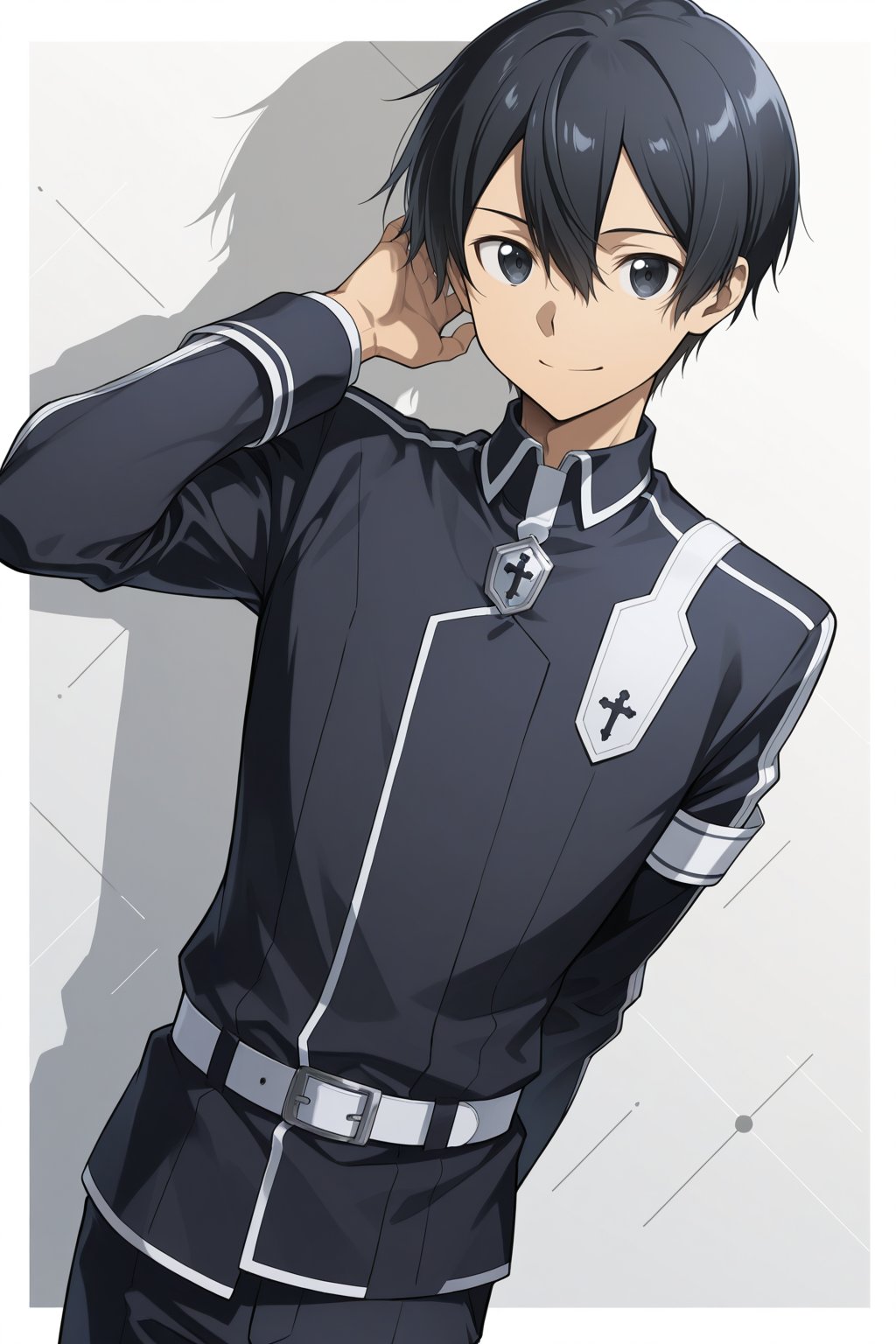 zuto_kiri,  black hair,  black eyes by 第十三月 on Tensor.Art