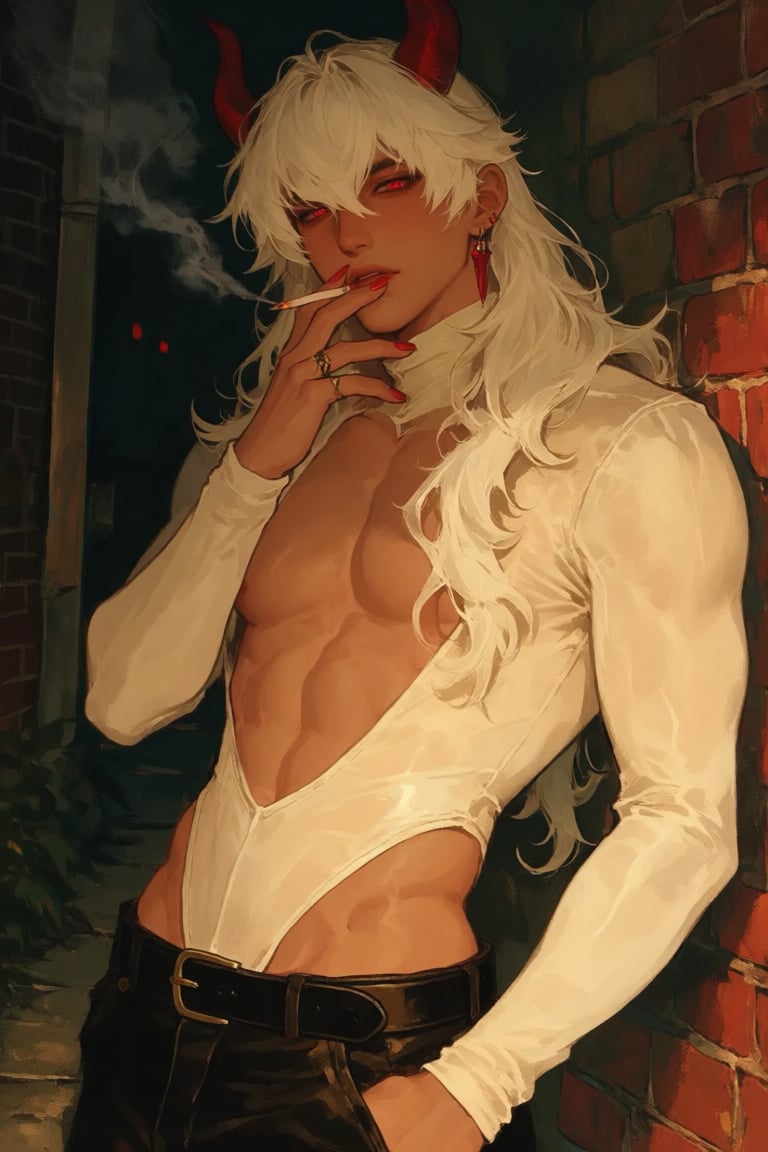 man,  solo,  long hair by PinkCotton 🎐 on Tensor.Art