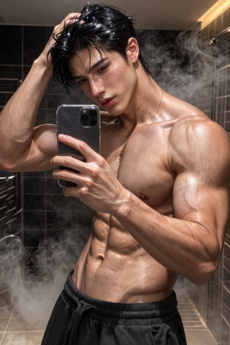 1male,  young adult,  breathtakingly handsome gym influencer by della🎀 on Tensor.Art