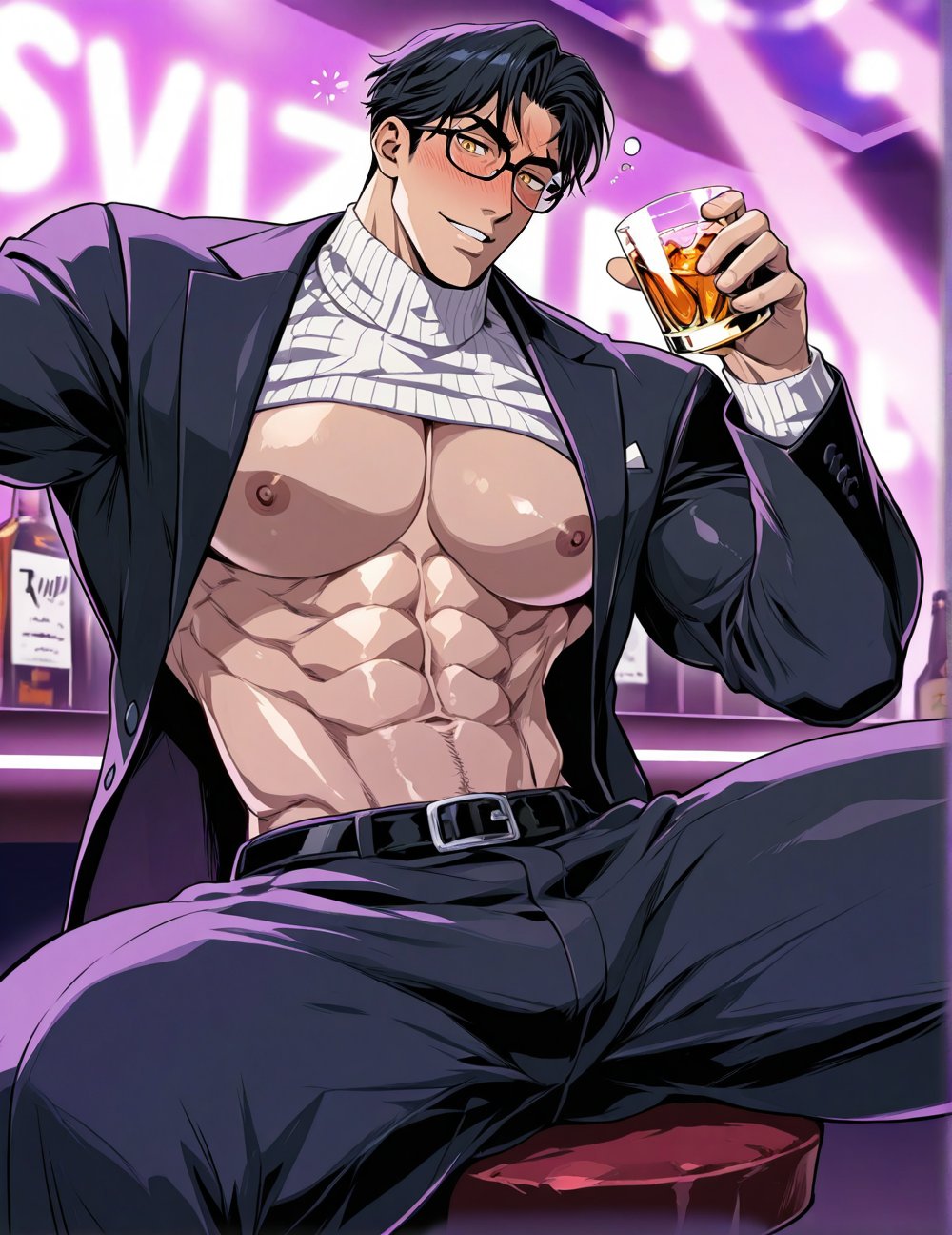 1boy,  black hair,  yellow eyes by TheBaraLover on Tensor.Art