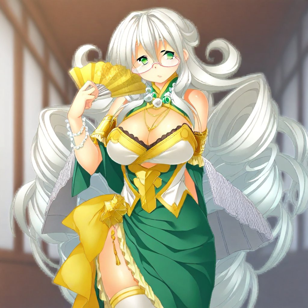 white hair,  very long hair,  drill hair by montblanc5 on Tensor.Art