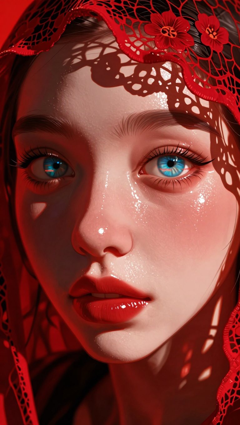 1girl,  solo,  extreme close-up portrait by DjM_ on Tensor.Art