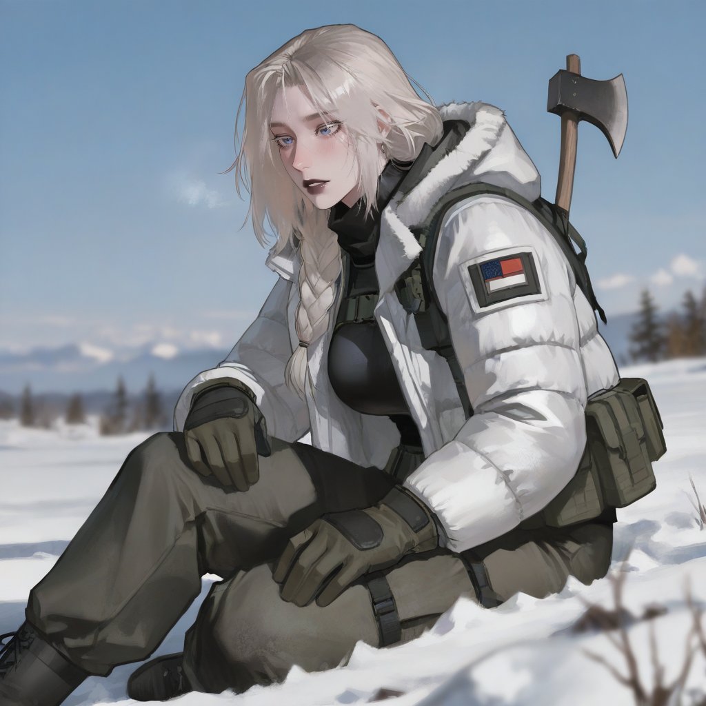 (((ADULT woman))),  athletic build,  pale skin flushed from cold by Munkenns on Tensor.Art