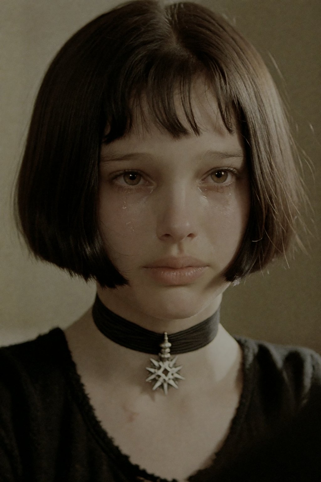 hyper-realistic beautiful young girl NamianMathilda,  short hair,  choker by Namian on Tensor.Art