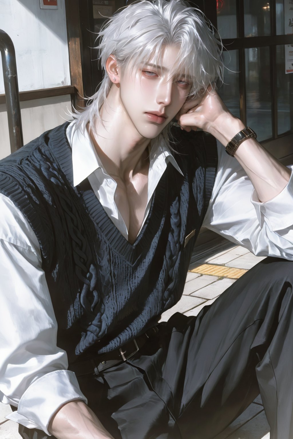 1 male,  male,  solo by オキヤ੯·̀͡⬮ on Tensor.Art