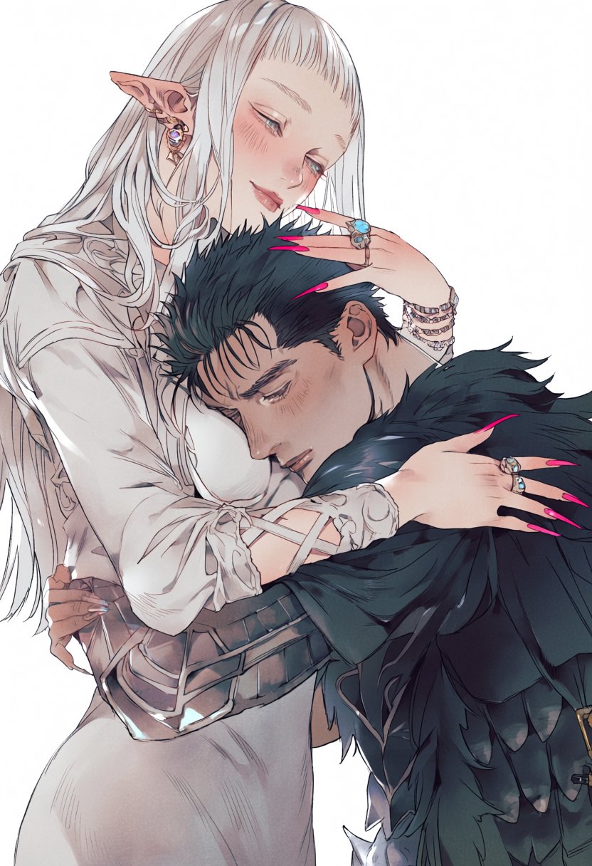 v0me,  1girl,  1boy by MissFidonyo on Tensor.Art