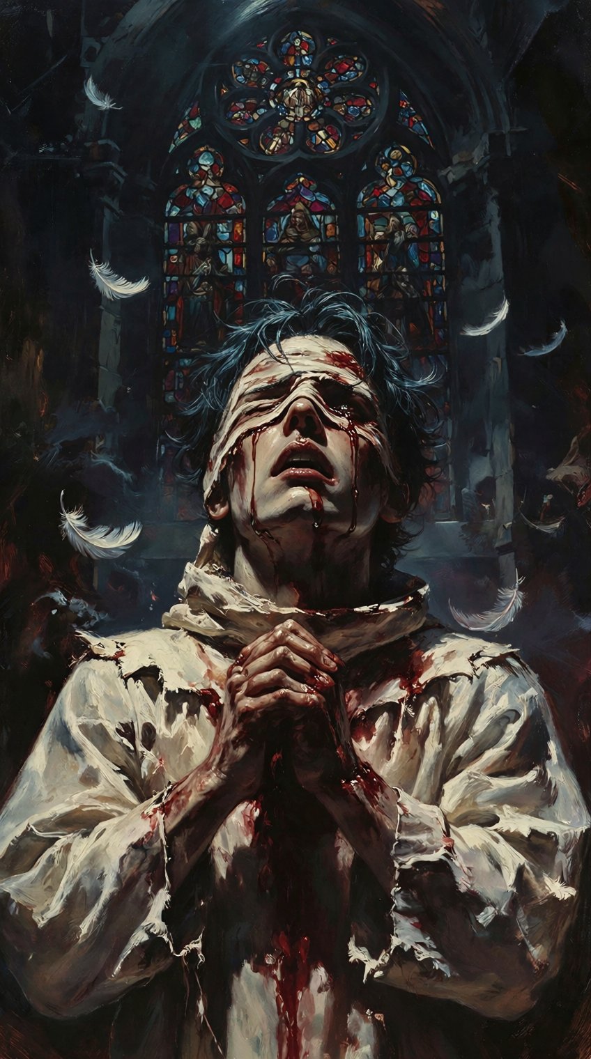 A dramatic,  atmospheric dark fantasy painting,  detailed oil illustration by patrik 🐈 on Tensor.Art