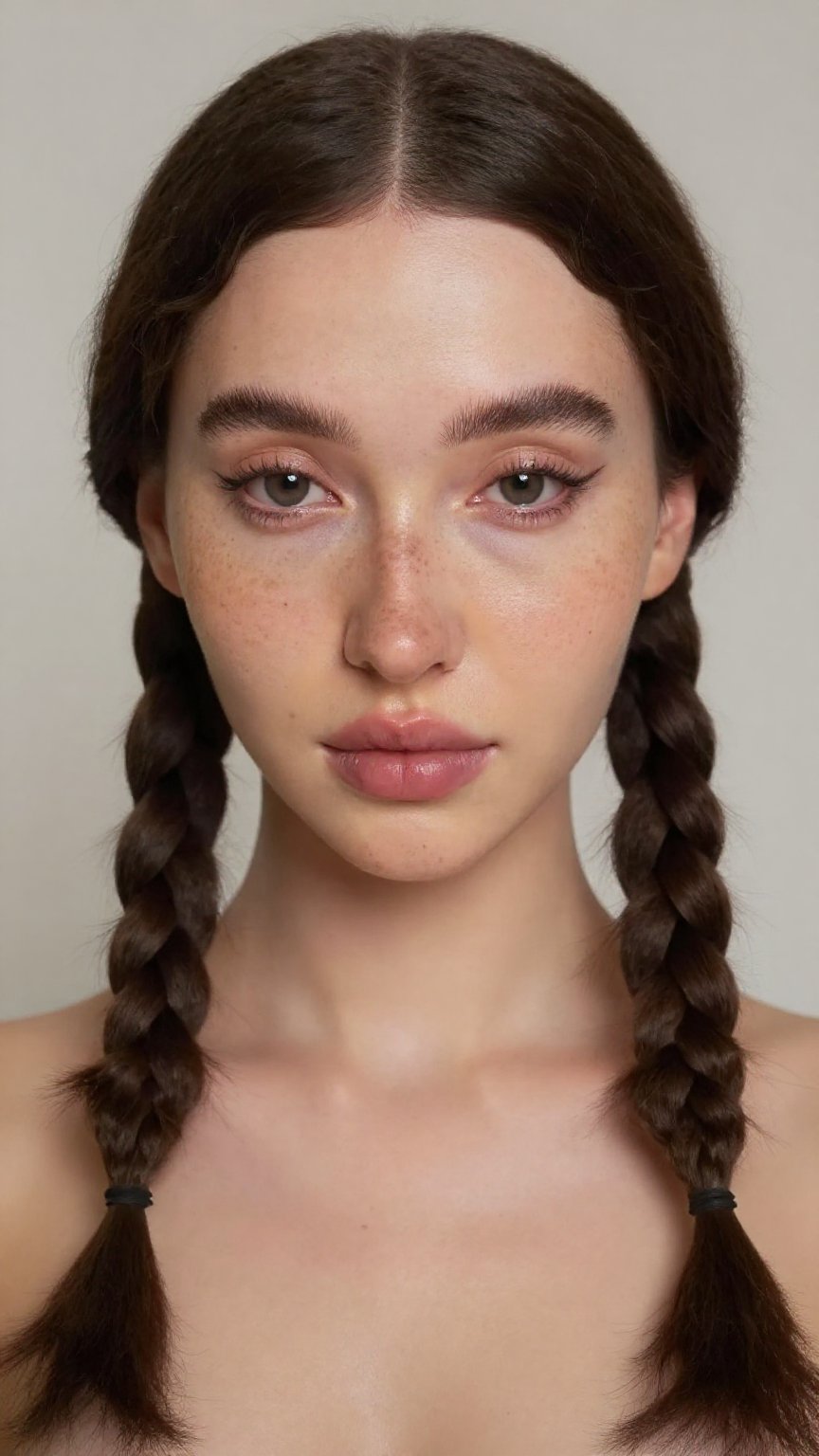 Very realistic raw portrait of Summer James,  stunning trans woman with precise delicate feminine face structure from her...