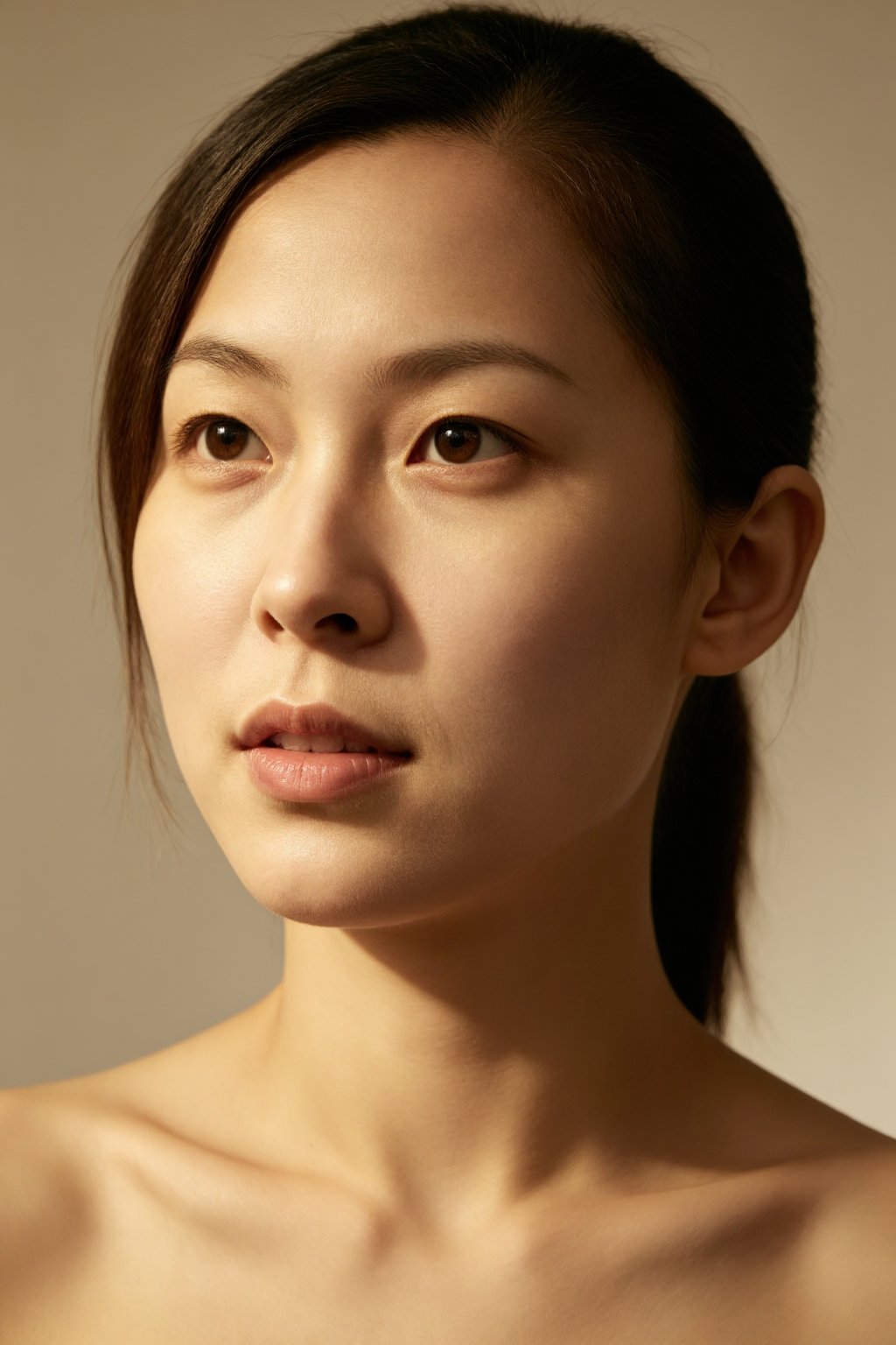 高端纪实人像杂志纯头部特写,  完整颅型、完整眉眼口鼻下颌五官,  中国女孩小美 by 闺蜜 on Tensor.Art