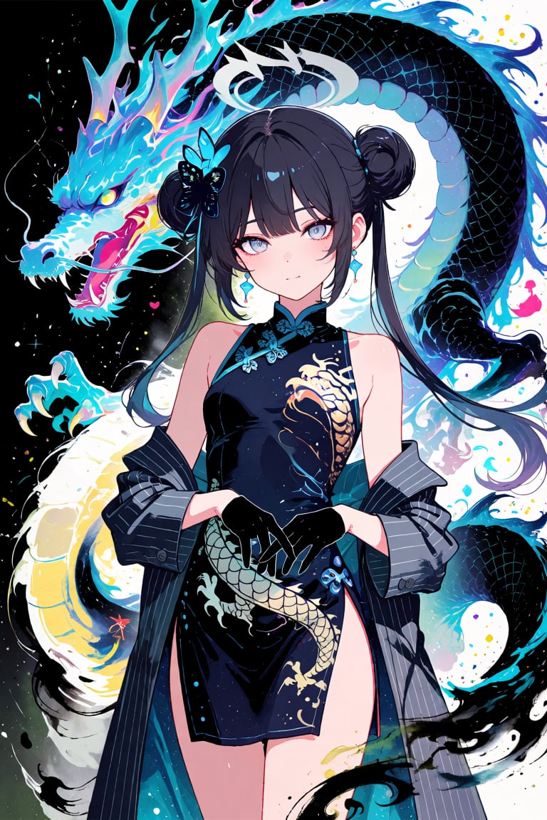 [Subject] kisaki_\(blue_archive\),  black hair,  double bun by Izmys on Tensor.Art