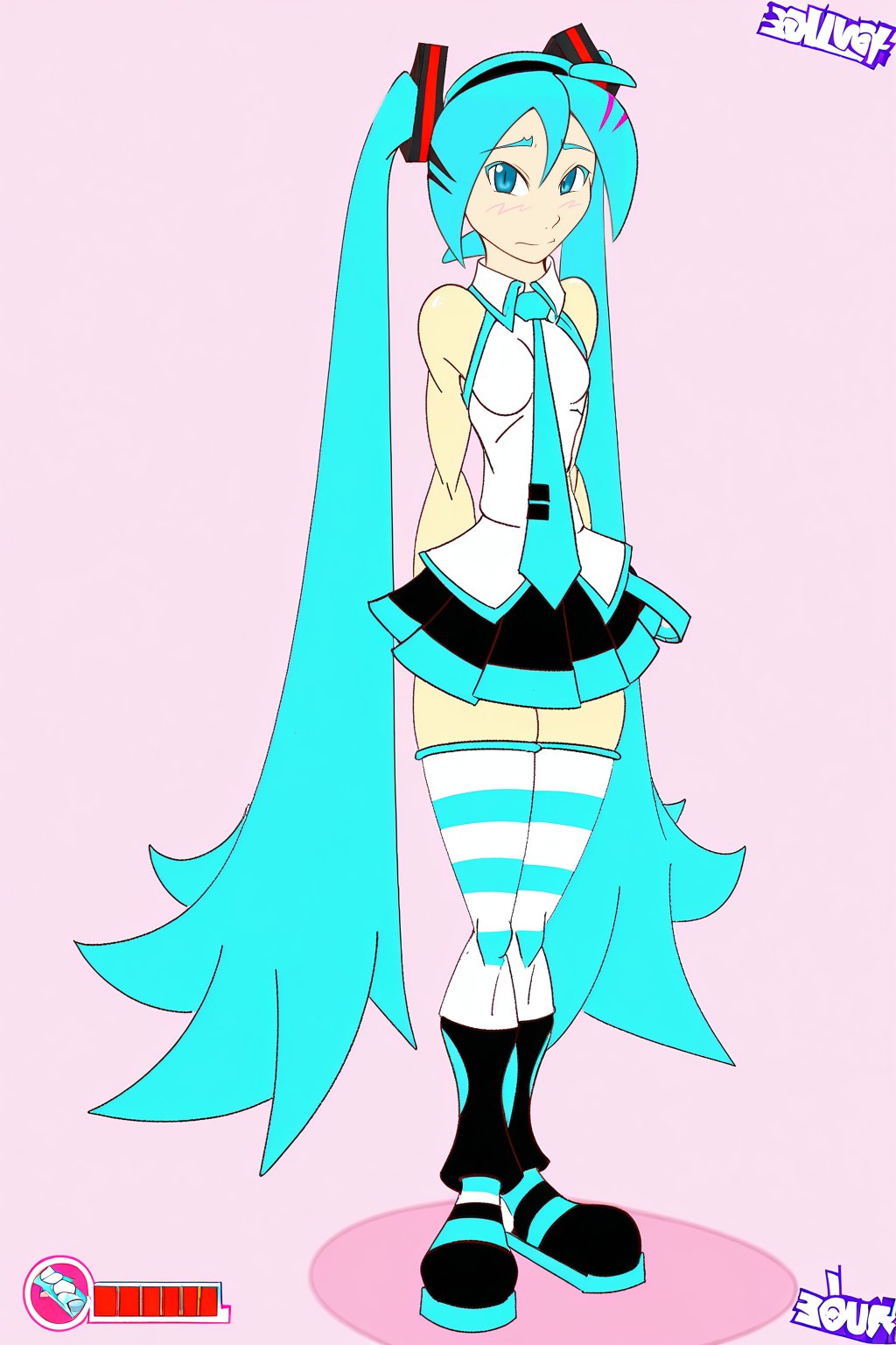 (roninsongart),  1girl,  hatsune miku by MasteRaccoonMan on Tensor.Art