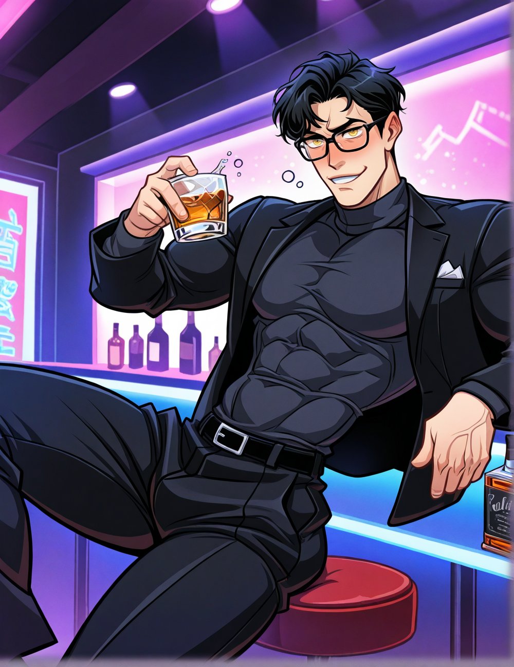 1boy,  black hair,  yellow eyes by TheBaraLover on Tensor.Art