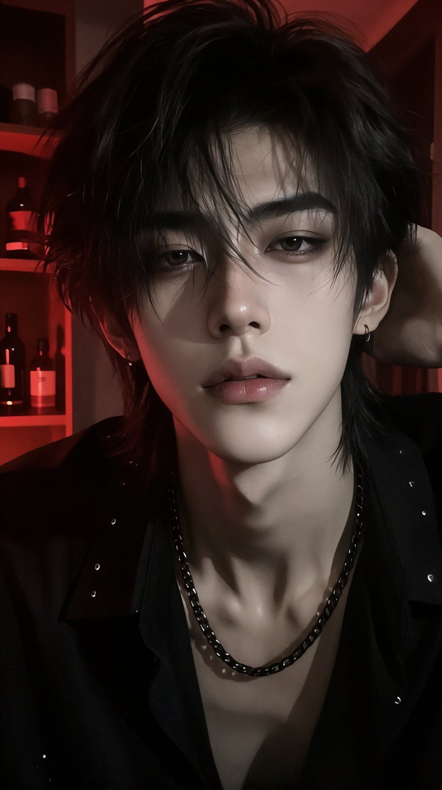 handsome man,  dark hair,  Eurasian features by Aily on Tensor.Art