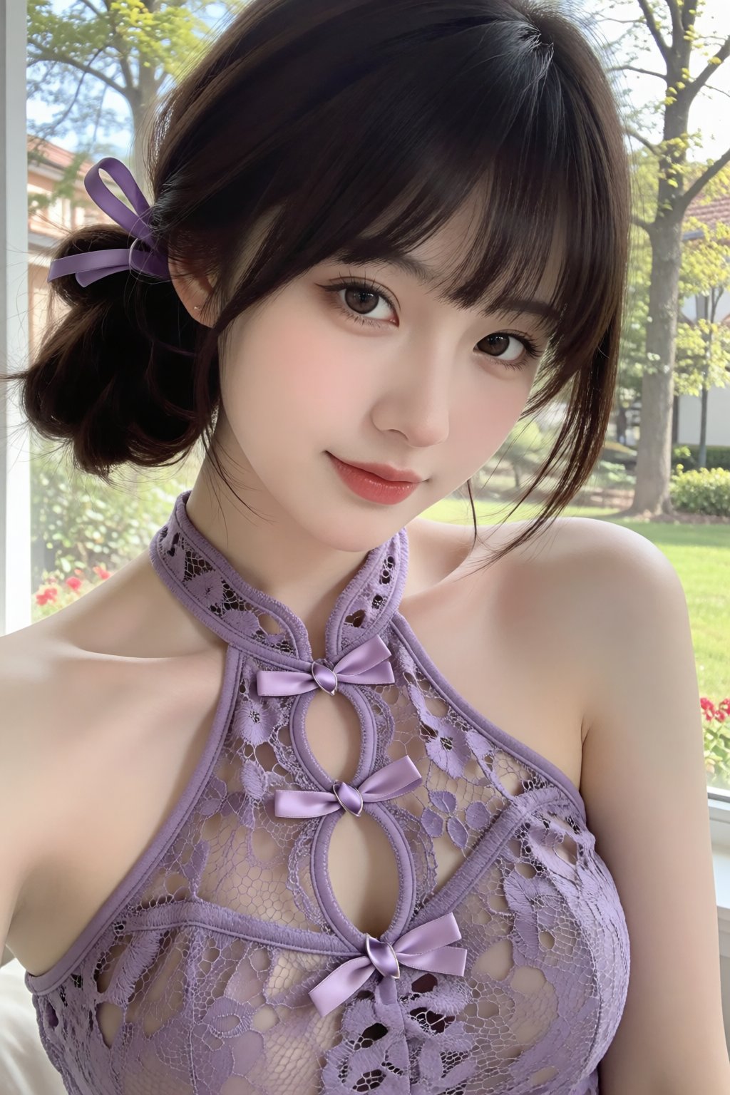 照片中是一位东亚女性,  皮肤白皙,  深棕色直发 by 让AI更感性 on Tensor.Art