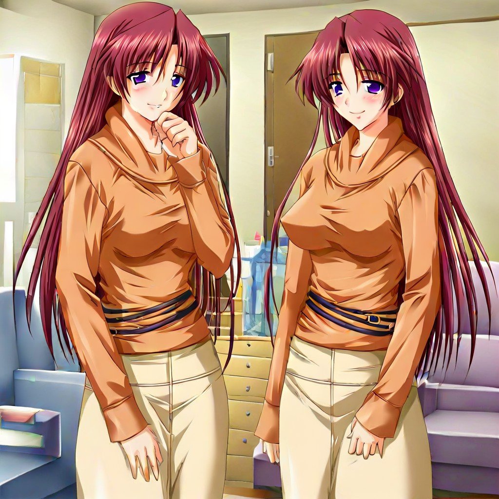sgshinobu,  purple eyes,  red hair by user_851219331365732421 on Tensor.Art
