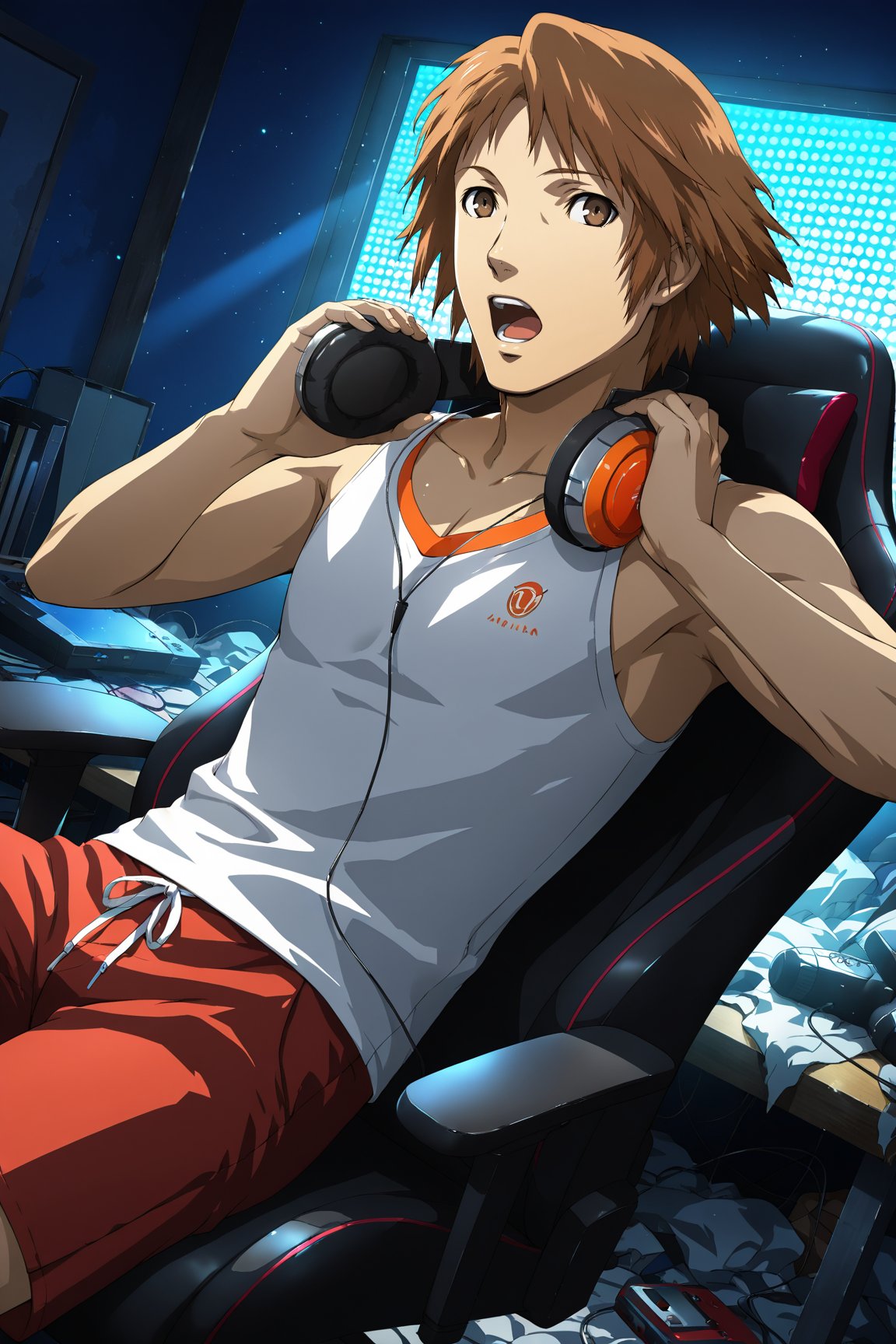1boy,  hanamura yousuke,  brown hair by Dowizar on Tensor.Art