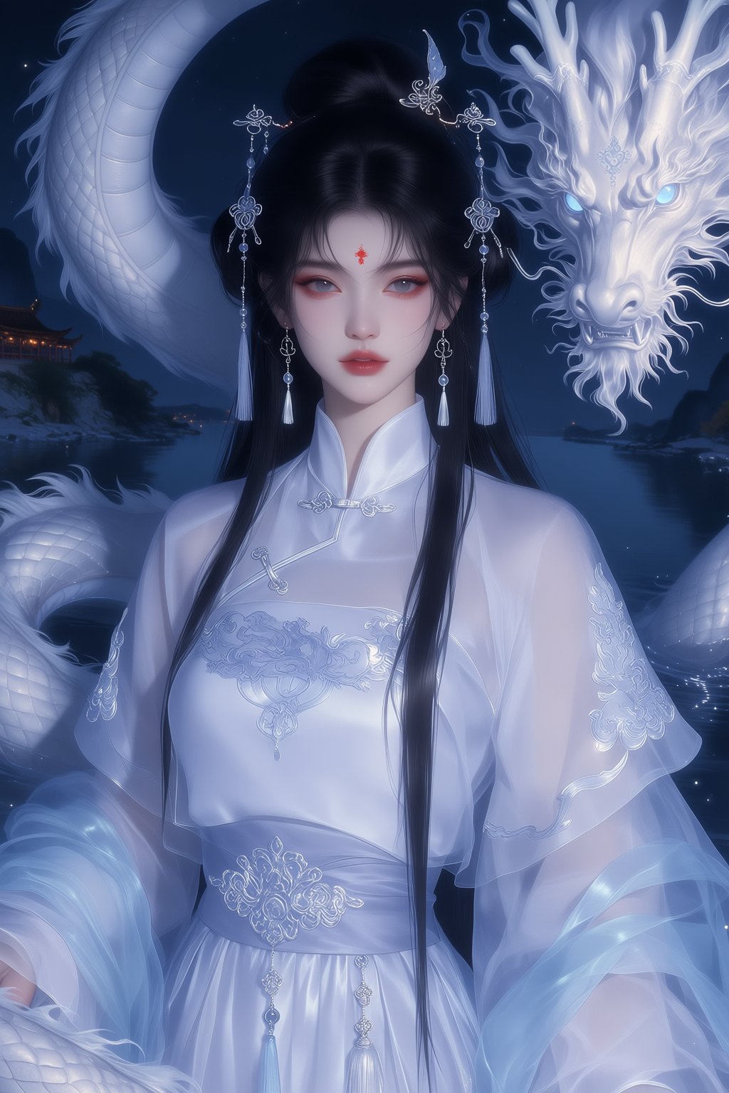 1girl,  black hair,  hair bun by YUEYUEAI月月AI on Tensor.Art