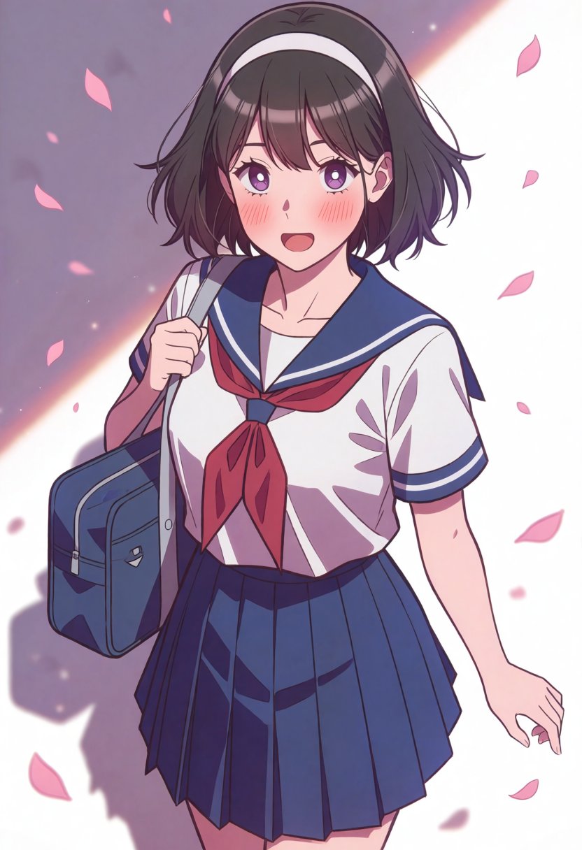 cleanhwa-style,  school uniform,  blue eyes by riiwa on Tensor.Art