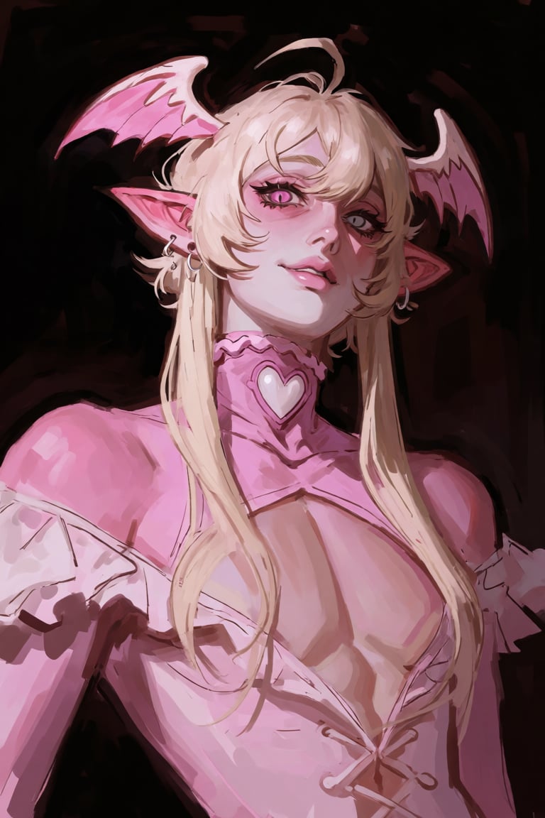male focus,  solo,  head bat wings by PinkCotton 🎐 on Tensor.Art