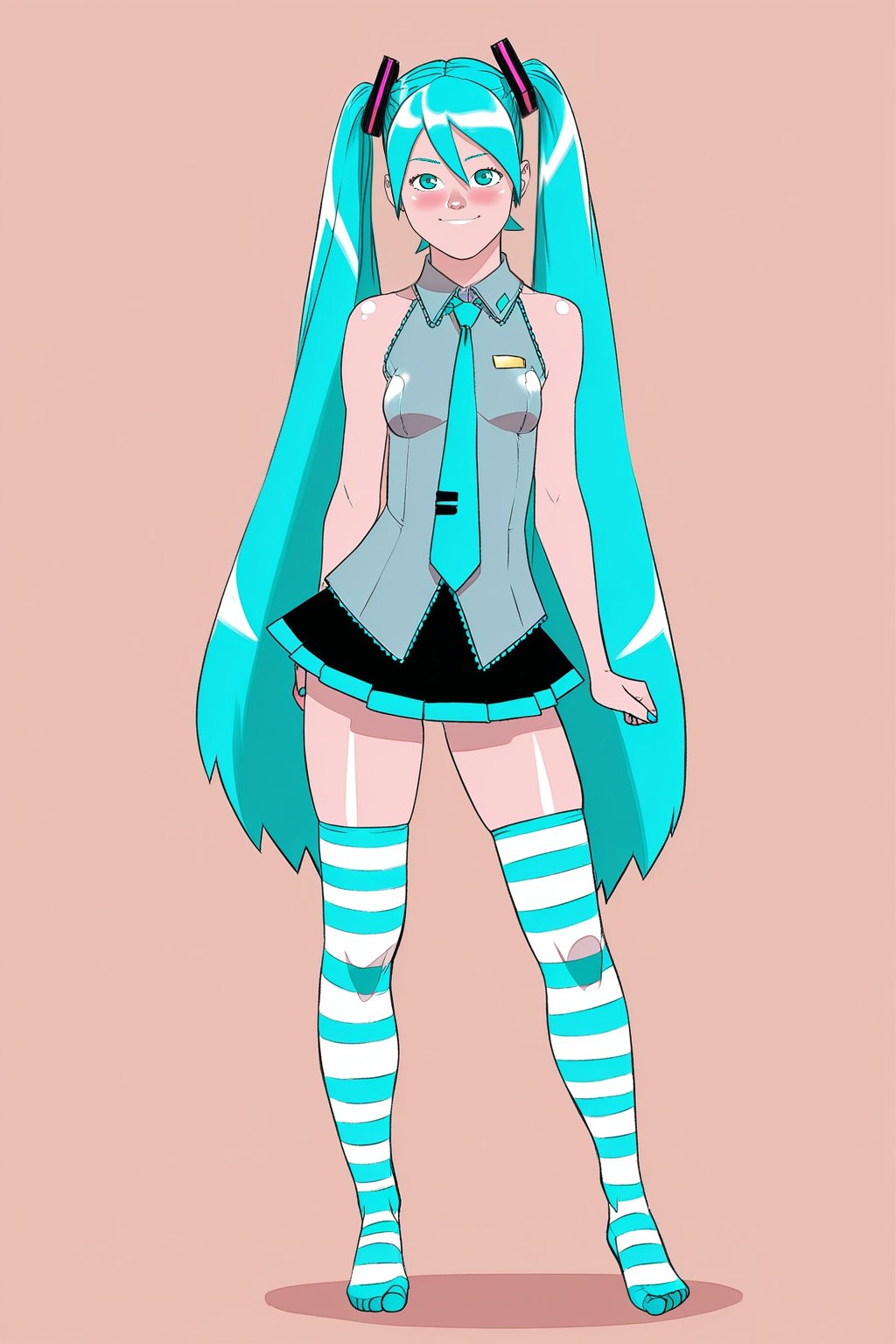 (tekuhoart),  1girl,  hatsune miku by MasteRaccoonMan on Tensor.Art