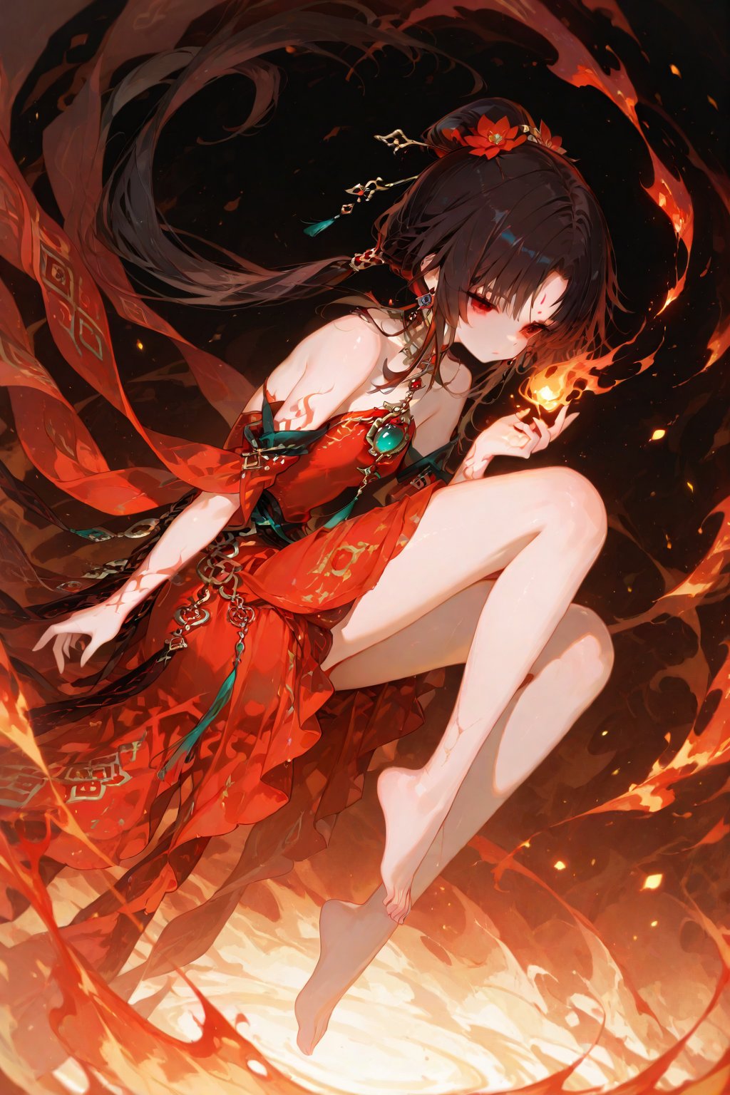 1girl,  dress,  red dress by 月大魔王|The Moonly Demon King on Tensor.Art