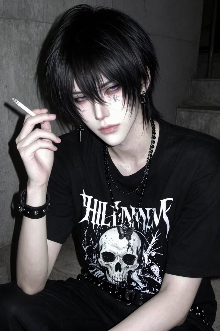 ((1 person)),  ((sharp-featured intimidating Japanese man)),  angular slim face with a defined jawline by 𝐖𝐢𝐧𝐧𝐲⃠ on T...