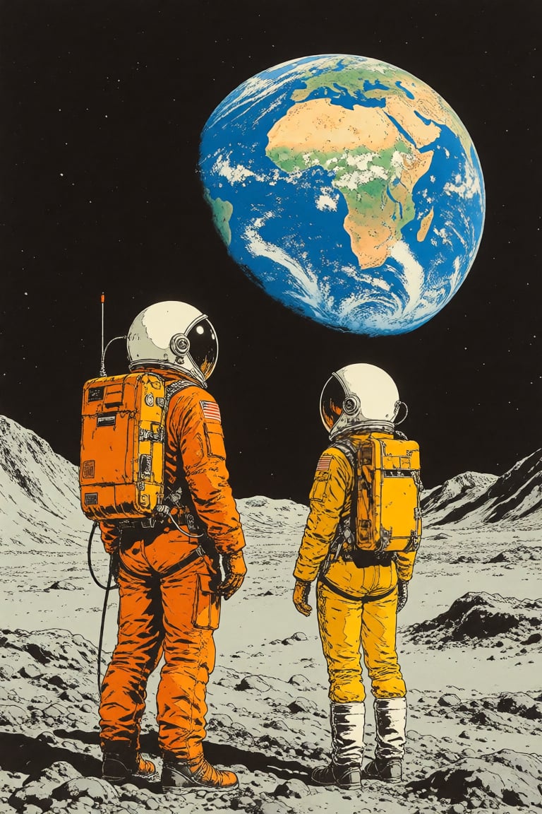 masterpiece,  best quality,  a man and a woman wearing space helmets by Invisidude on Tensor.Art