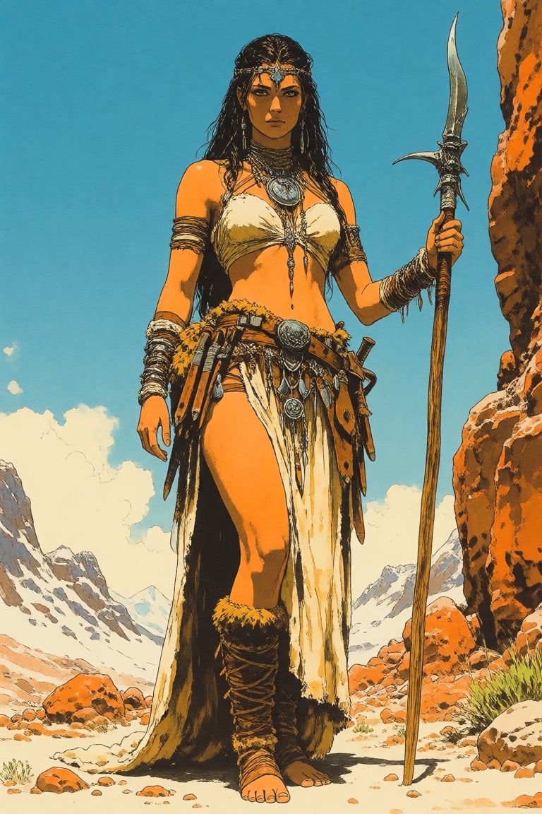 masterpiece,  best quality,  a barbarian priestess by Invisidude on Tensor.Art