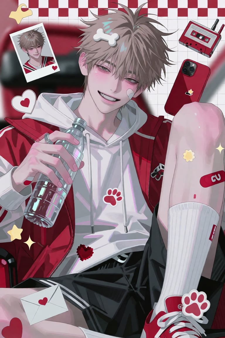 solo,  brown hair,  looking at viewer by 小纸条 on Tensor.Art