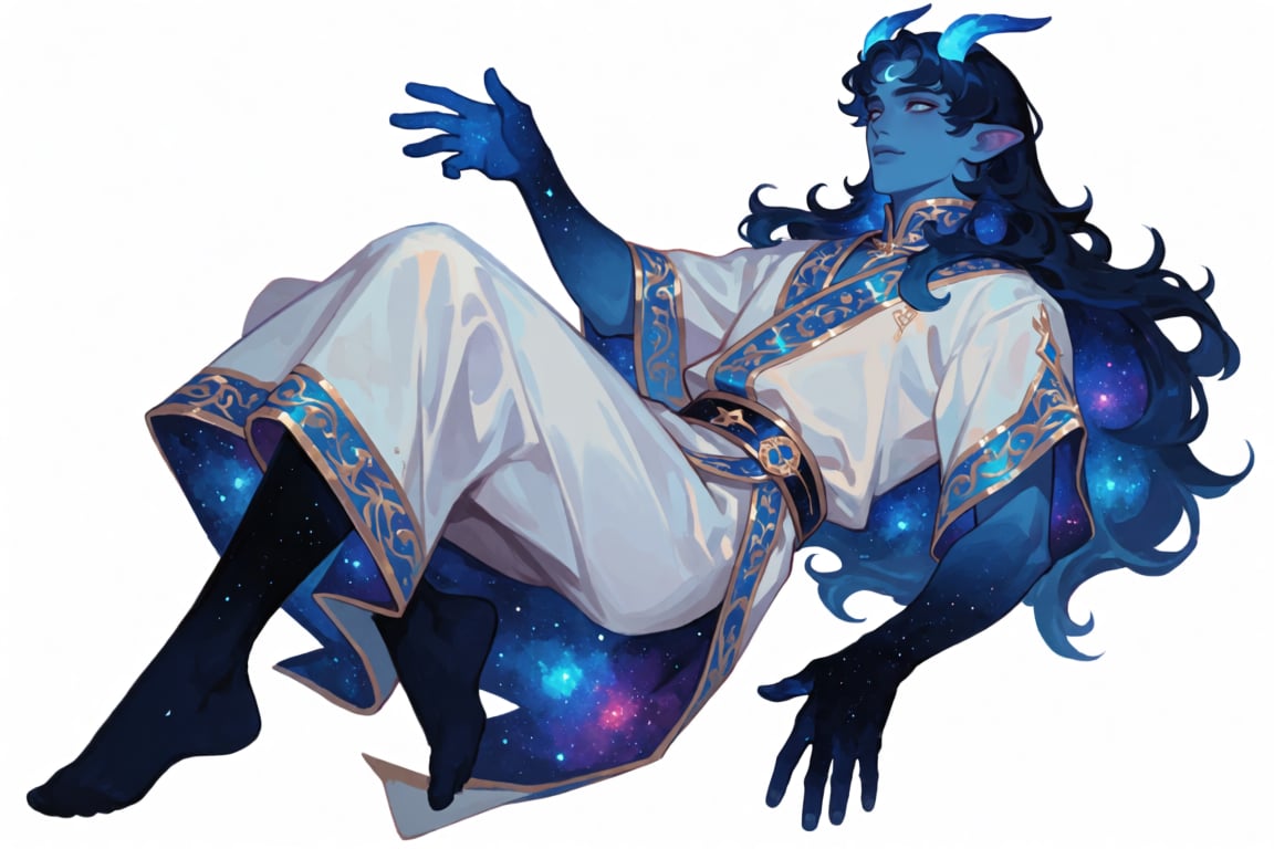 (Male,  light blue skin tone,  heterochromia by PinkCotton 🎐 on Tensor.Art