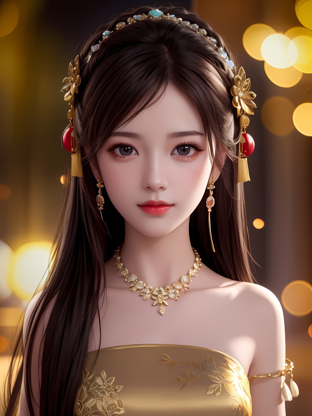 best quality, masterpiece, highres, 1girl,china dress,hair ornament,necklace, jewelry,Beautiful face,upon_body, tyndall effect,photorealistic, dark studio, rim lighting, two tone lighting,(high detailed skin:1.2), 8k uhd, dslr, soft lighting, high quality, volumetric lighting, candid, Photograph, high resolution, 4k, 8k, Bokeh