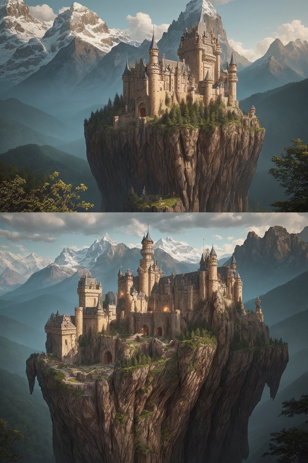 A forbidden castle high up in the mountains, pixel art, (intricate details:1.12), hdr, (intricate details, hyperdetailed:1.15), (natural skin texture, hyperrealism, soft light, sharp:1.2), game art, key visual, surreal