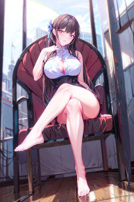 masterpiece, best quality, 1girl, <lora:SeY-000008:1>crossed legs, 