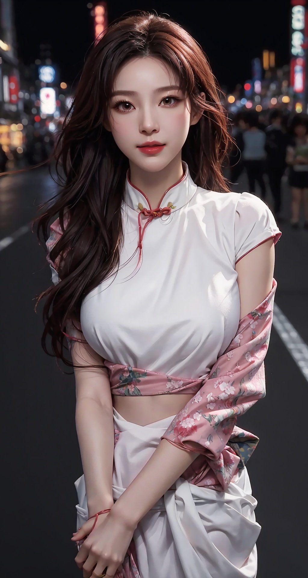 1girl,  happy,  tokyo street by 热心市民赵富贵 on Tensor.Art