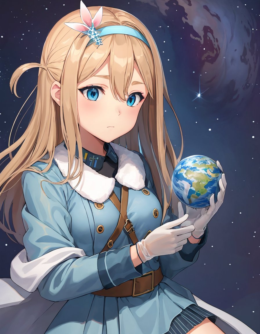 (extremely detailed CG unity 8k wallpaper),(masterpiece), (best quality), (ultra-detailed), (best illustration),(best shadow), (sharp eyeliner, eyeshadow, detailed eyes:1.2), (planetarygts:1.4),(holding earth in front of her, floating:1.4), outer space ,BREAK(Suomi:1.2),<lora:GTSv4:1> <lora:(p)Suomi:1>