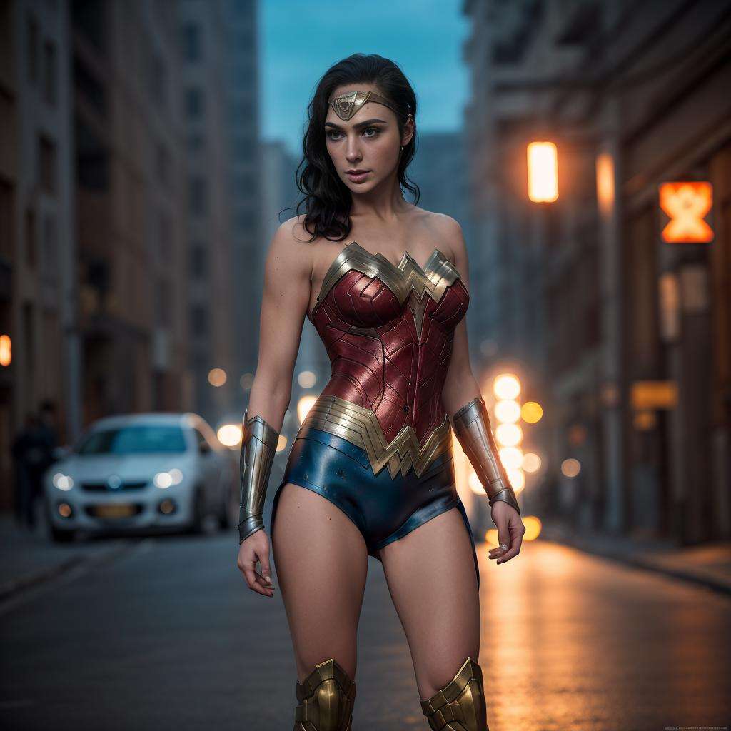gldot,  wonderwoman cosplay,  highly detailed by BRASILEIRO ALIEN on Tensor.Art