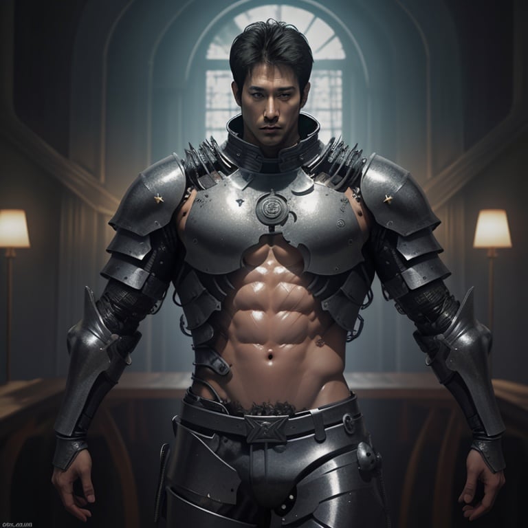 Armored warrior, big abs, big pecs