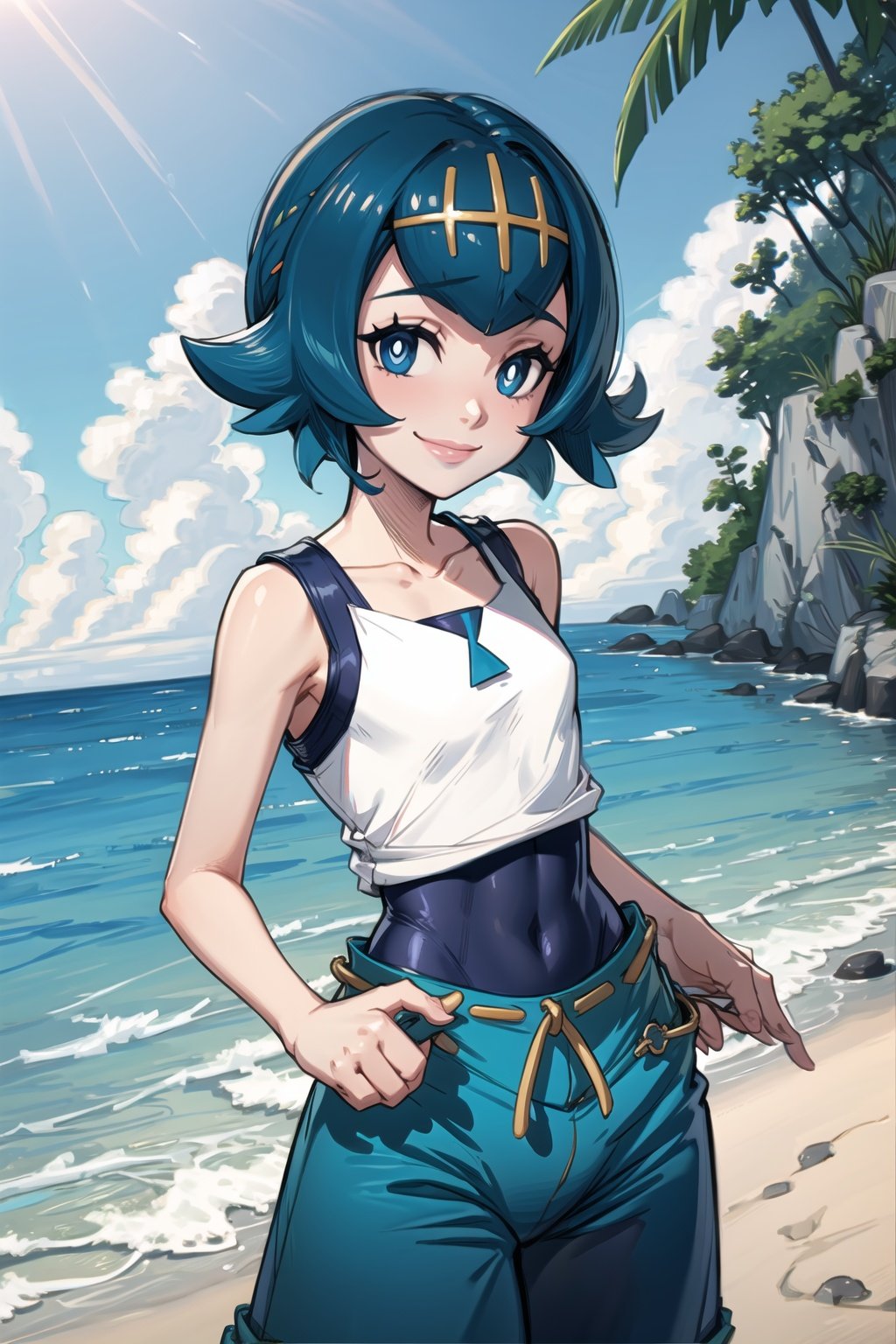lana \(pokemon\),  flat chest,  smile by Idkanymore50 on Tensor.Art