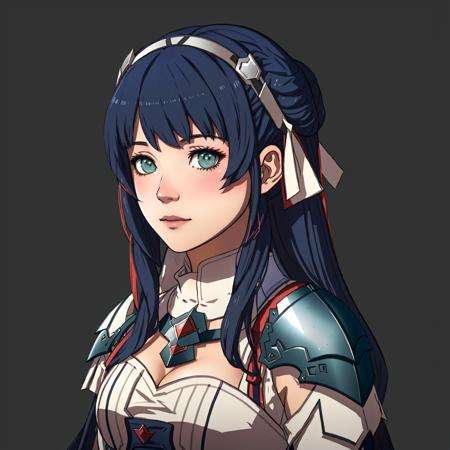 Fire Emblem, Catria (Fire Emblem), Catria (Fire Emblem Gaiden), Catria (Fire Emblem Echoes: Shadows of Valentia), (simple background, green background:1.3), light top left, Armor, 1Girl, Teenager, Double Bun, Multicolored Hair, Black Hair, Pink Hair, (Happy:1.3)