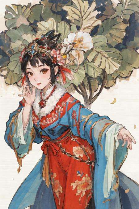 masterpiece,best best quality,sunset light,handsome (1girl) ,ponytail,chinese style archer,(Begonia flower),((beautyfull intricacy clothing)), ((decorative pattern details)),short sleeves,boots,handsome,serious,  outdoors, wild,standing, long hair,looking at viewer,short hair, full body, mid shot