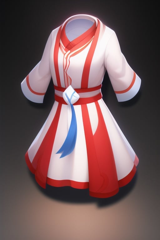 gameicon,masterpiece,best quality,ultra-detailed,masterpieces, white_shirt, red_skirt, 3D rendering2D, Blender cycle, Volume light,No human, objectification, fantasy