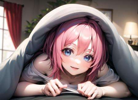 <lora:uc1-000025:1>, <lora:milimTest:1>, pink hair, blue eyes, indoors, window,