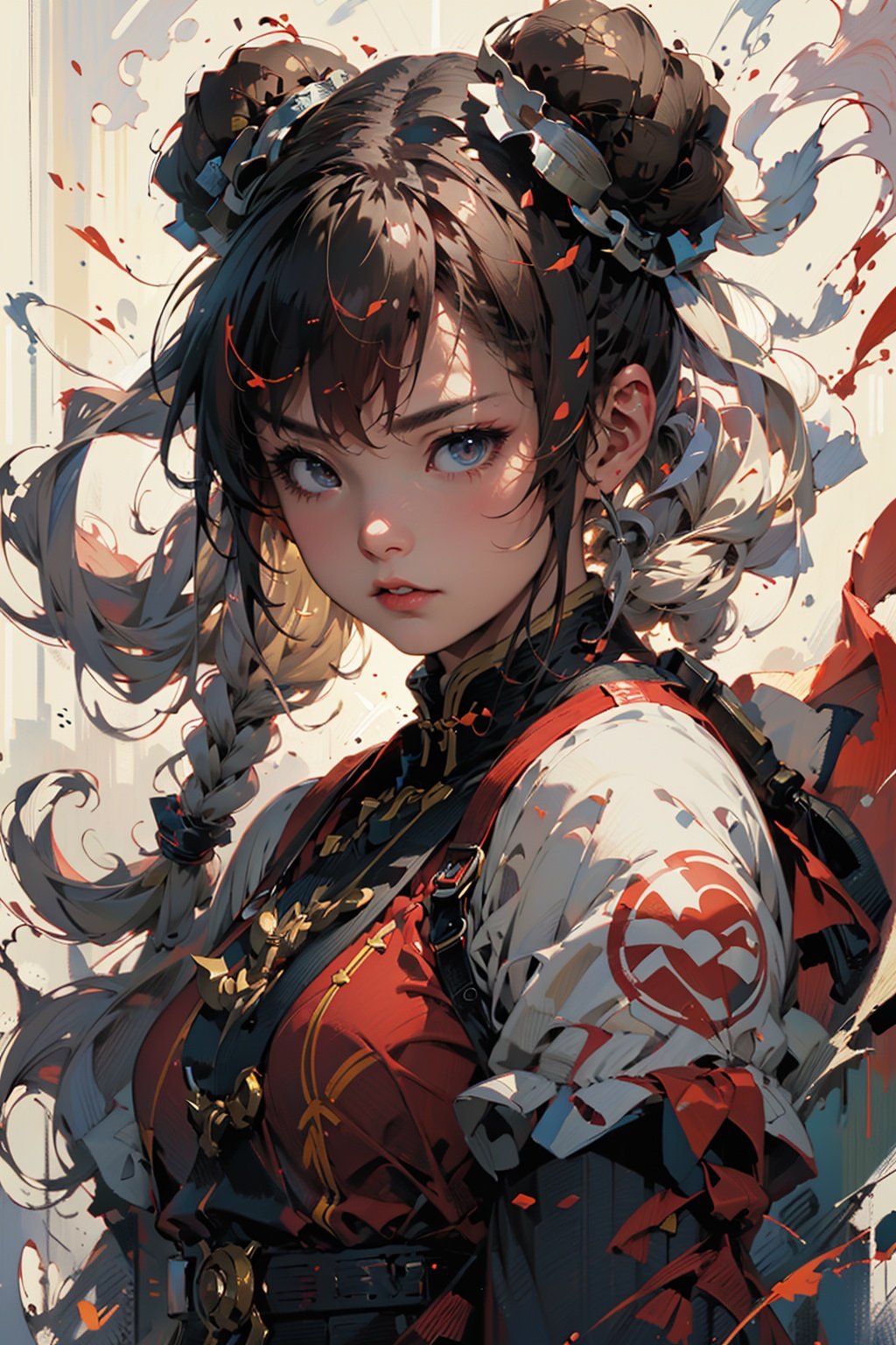 BJ_Oil_painting,Chun-Li,Sakura,cinematic lighting,strong contrast,high level of detail,Best quality,masterpiece,White background,<lora:Oil_painting-000018:0.7>,