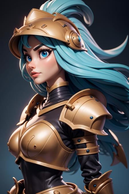 3dmm style,a photo of a woman in armor, War_Glam,edgMothKnight, full armor,helmet,armor,extra arms,breastplate, dainty, perfect face, pretty face, light blue eyes, lush detail, absurdres,, masterpiece, best quality,