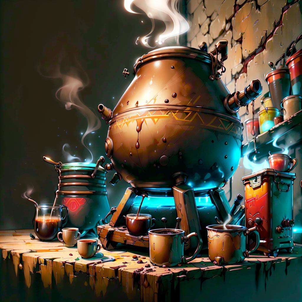 ZuluPunkAI coffee machine in kitchen by Brasileiro Curioso on Tensor.Art