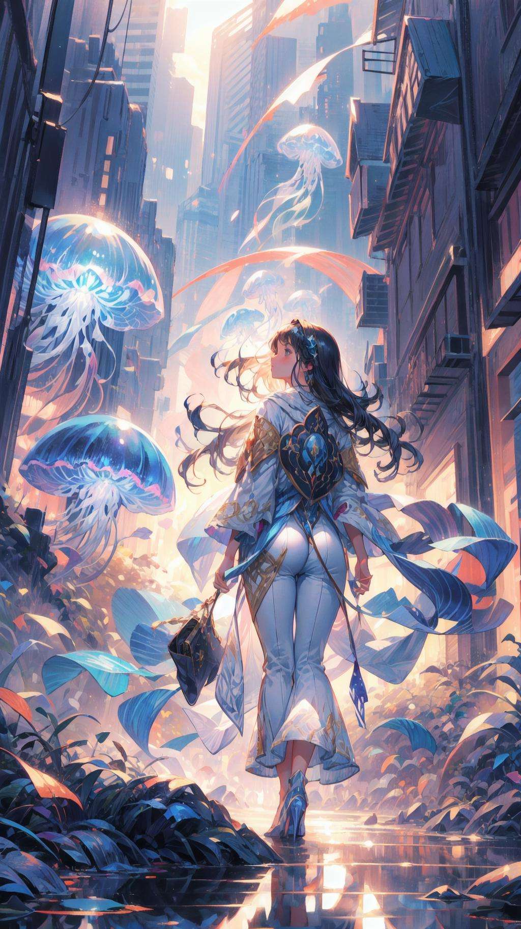 white suits,  jellyfishforest,  backlight by Brasileiro Tarado on Tensor.Art