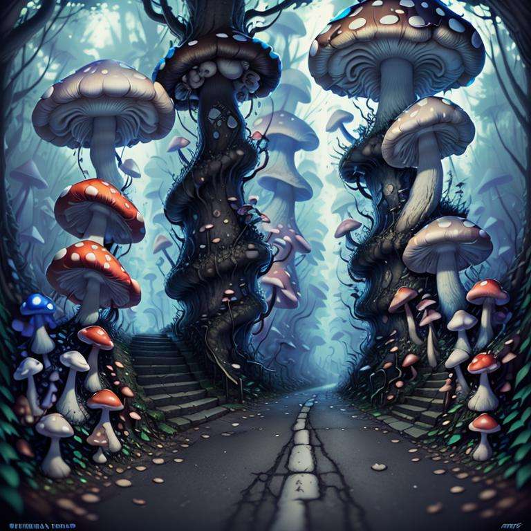 <lora:ShroomPunkAI:.8> ShroomPunkAI street