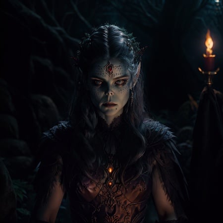 Vampire naked Queen, backlit, intricate details, highly detailed, slate atmosphere, cinematic, dimmed colors, dark shot, muted colors, film grain, lut, spooky, githyanki  <lora:githyanki_offset:1>